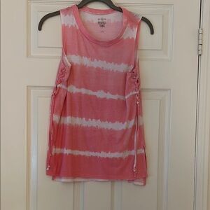 Pink Tie-Dye Sleeveless Top